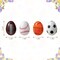 48PK 2.25"H Easter Plastic Fillable Sports Eggs, 12 of Each (Basketball, Football, Baseball, Soccer)